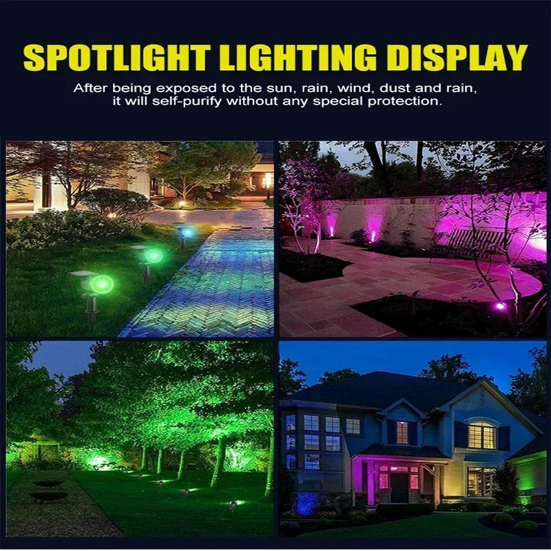 1/2/3/4Pcs Solar Powered 9LED Lamp Adjustable Solar Spotlight In-Ground IP65 Waterproof Landscape Wall Light Outdoor Lighting