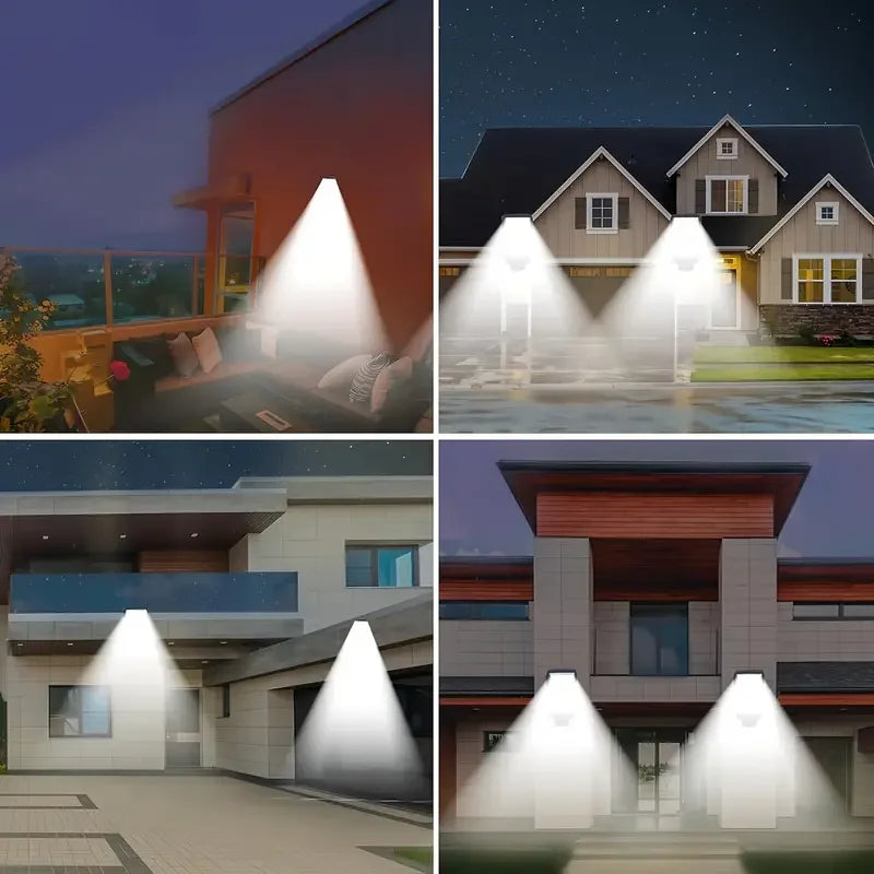 Solar Motion Sensor Lights Solar Powered LED Security Lights with 117 COB 3 Lighting Modes for Garden Fence Patio Garage