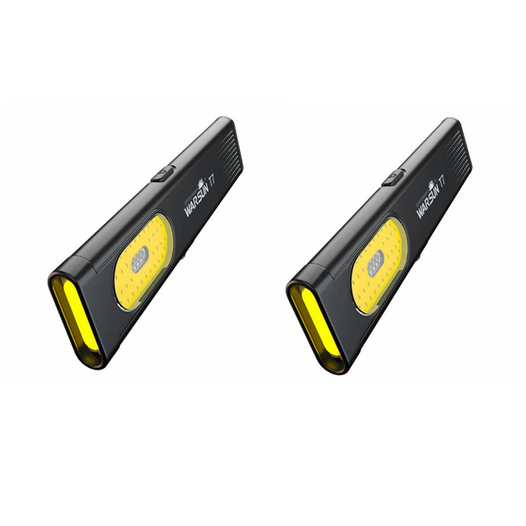 WARSUN T7 LED Torch Portable Mini Flashlight 800LM Rechargeable Pocket Light Magnetic Base Clip Work Light Hiking Fishing EDC
