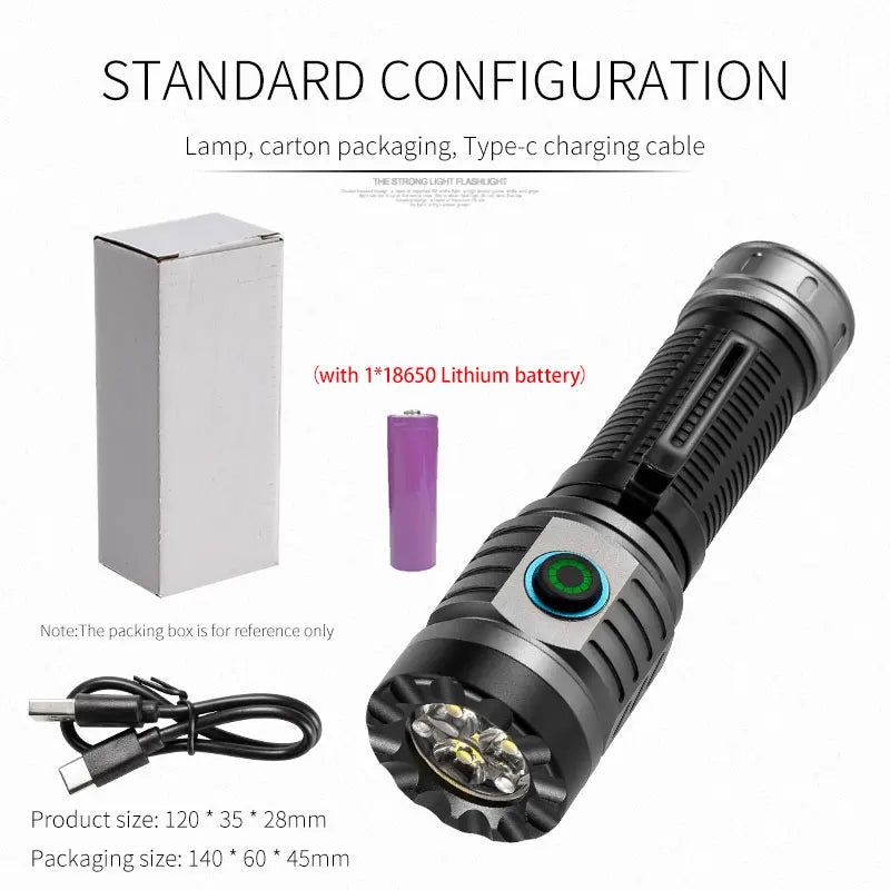 High Bright 3*LED Strong Light Mini Rechargeable Portable Torch Outdoor Aluminum Alloy Tactical Flashlight with Pen Clip
