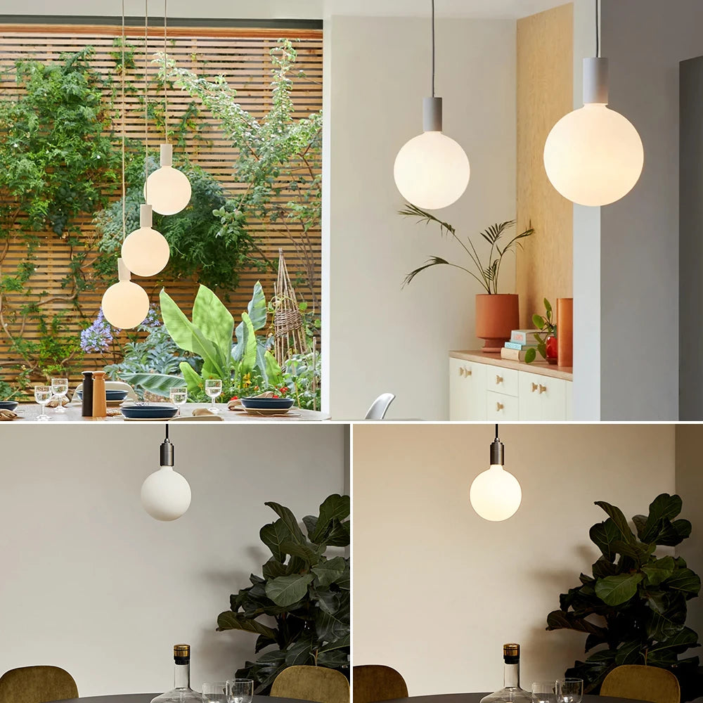 2-4pcs Big LED Bulb E27 AC 220V 110V G80 G95 G125 Energy Saving Global Light Lampada Ampoule Milky Light Bulb LED Lamp