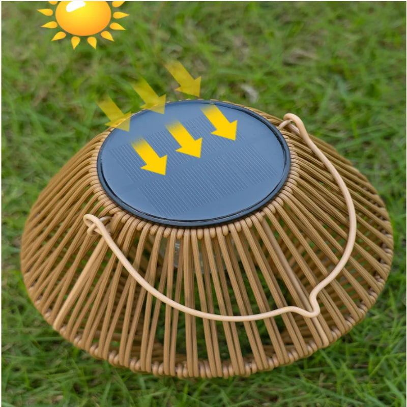 Solar Lanterns Solar Lights Outdoor Waterproof Boho Light for Outside Hanging Rattan Lantern Decoration for Garden Yard Patio