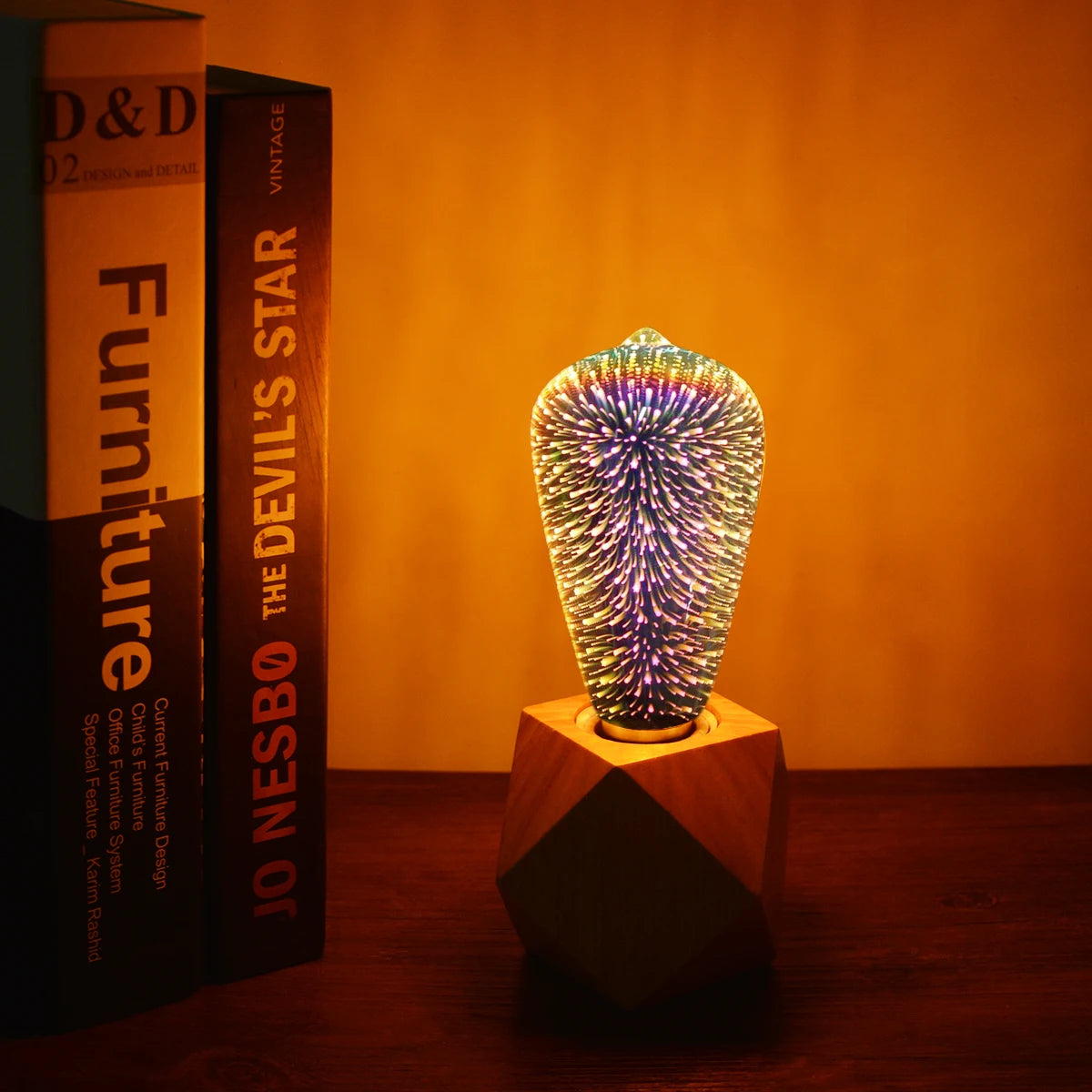 3D LED Light Bulb E27 4W Vintage Star Design 85V-265V Christmas Party Night Decor Ambient Lamp Ampoule for Lighting