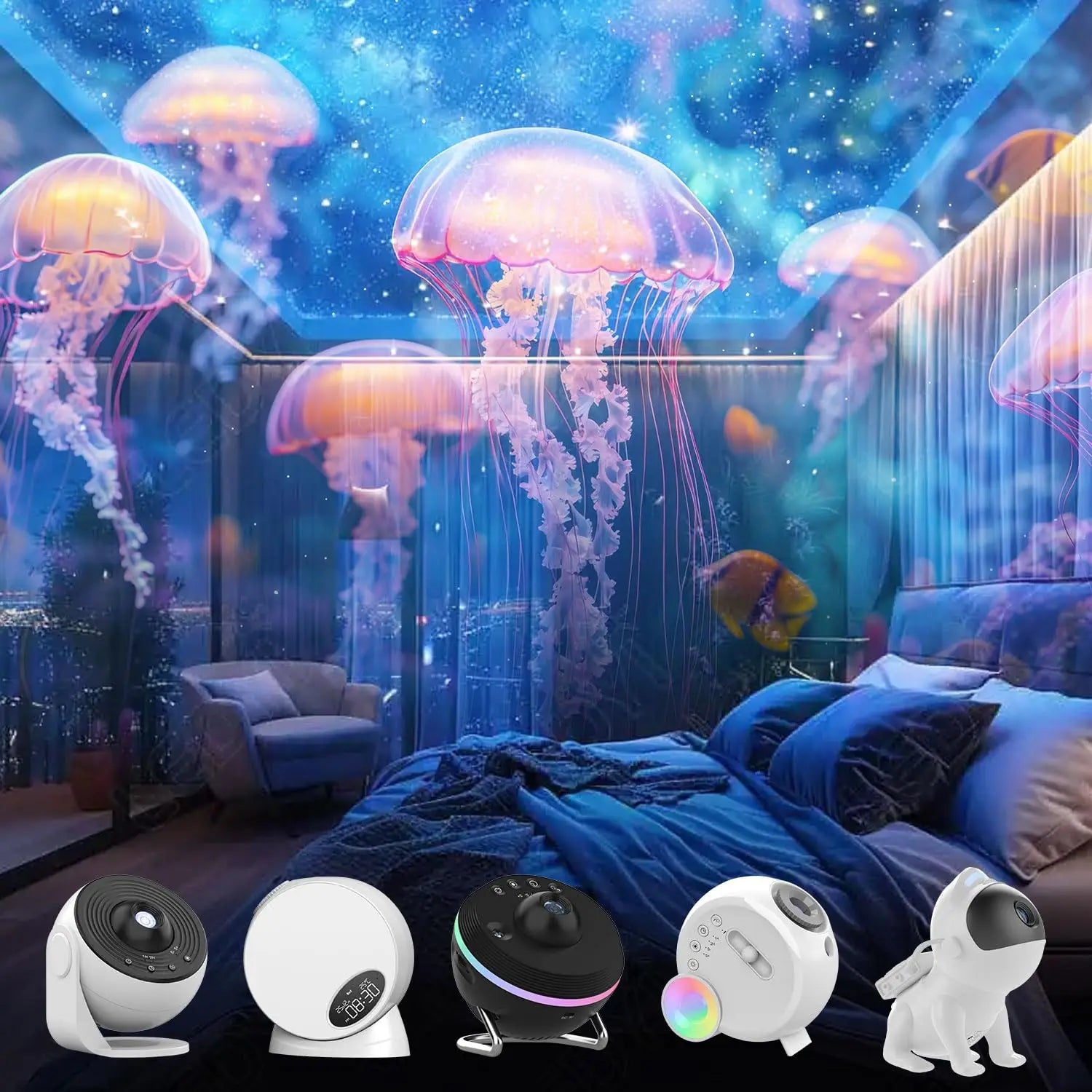 Galaxy Projector Pro Disc Device Not Included Ocean Version Realistic Planetarium Night Light 6 Film Discs 4K HD Bedroom Birthda