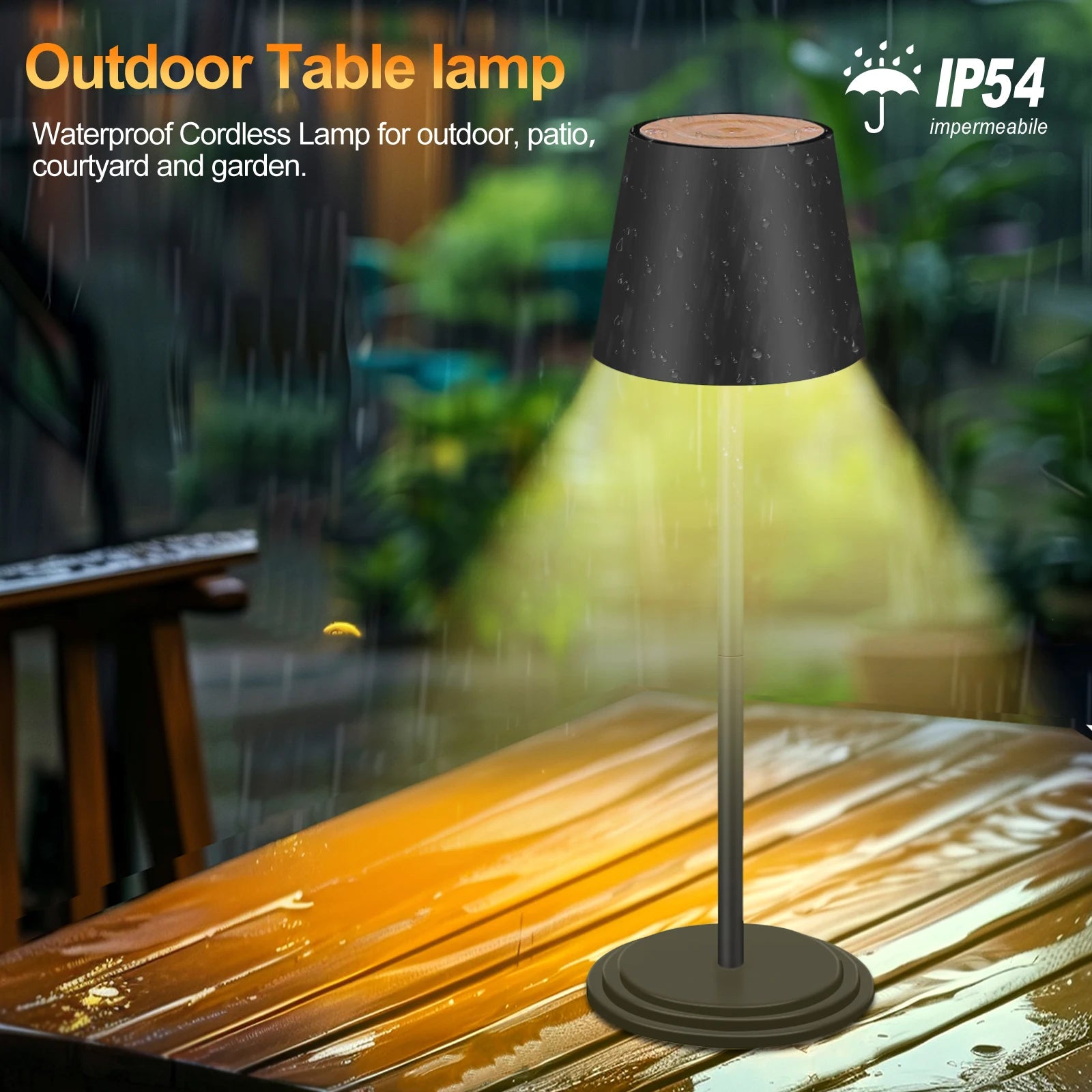 LED Desk Lamp, USB Rechargeable Desk Lamp, Bedroom Ambient Bedside Lamp, Touch Light, Hotel Bar Restaurant RGB Night Light