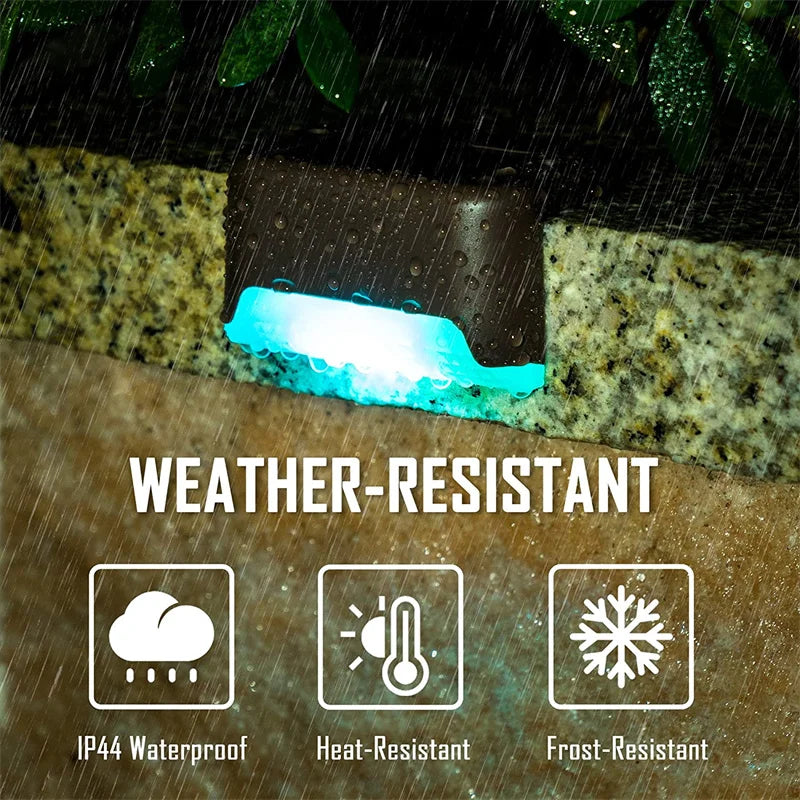 4-32 Pack Outdoor LED Solar Step Lamp Path Stair Garden Lights IP65 Waterproof Balcony Light Decoration for Patio Fence Light