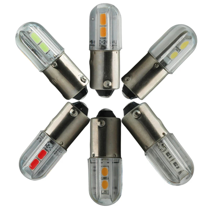 BA9S T4W Car Led Interior Bulb 6v 12v 24v 220v Mini Colorful 1W Auto Indicator Warning Light Signal Energy Saving Lamp 6 Volt