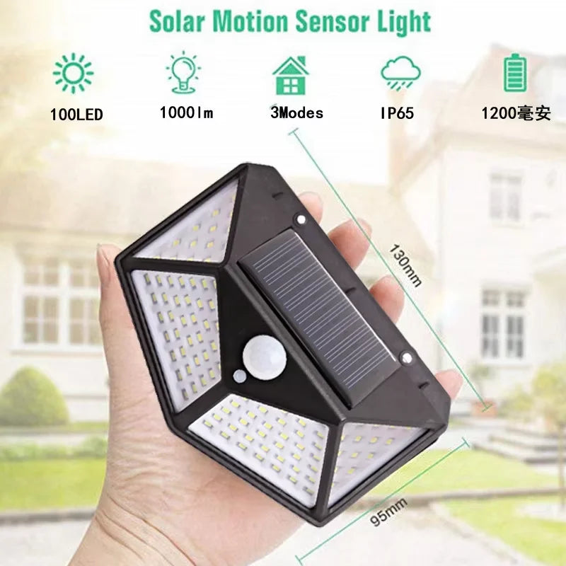 Multifunctional Solar Lamp Outdoor Garden Decoration Solar Led Light Waterproof Sunlight Powered Spotlight with Motion Sensor