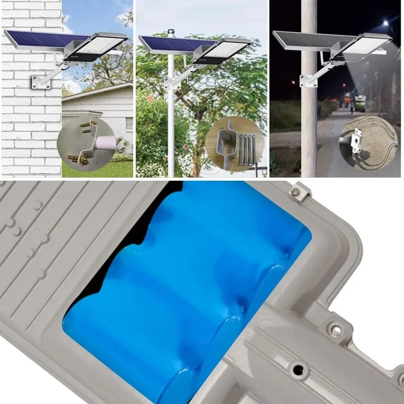 High Brightness LED Solar Street Light Automatic Sensing IP65 Waterproof Outdoor Garden Courtyard Square Parking Lot Lighting