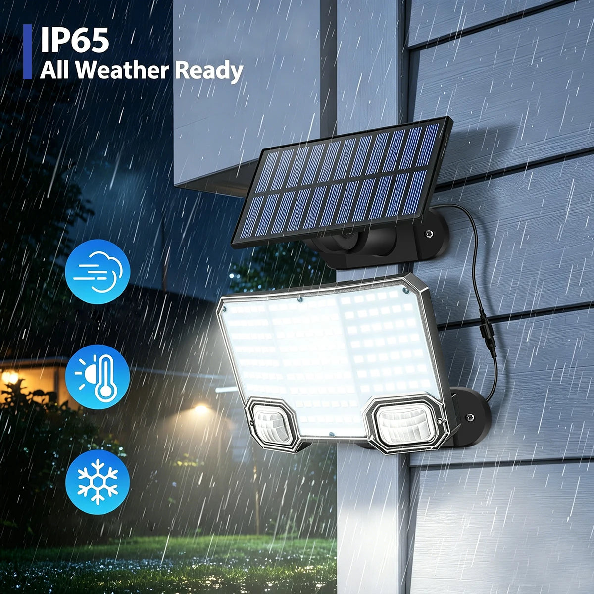Super Bright Solar Light Outdoor Wall Lamp 112LED Single Sensor Head IP65 Waterproof 3 Mode Auto On Off For Garden Yard Door