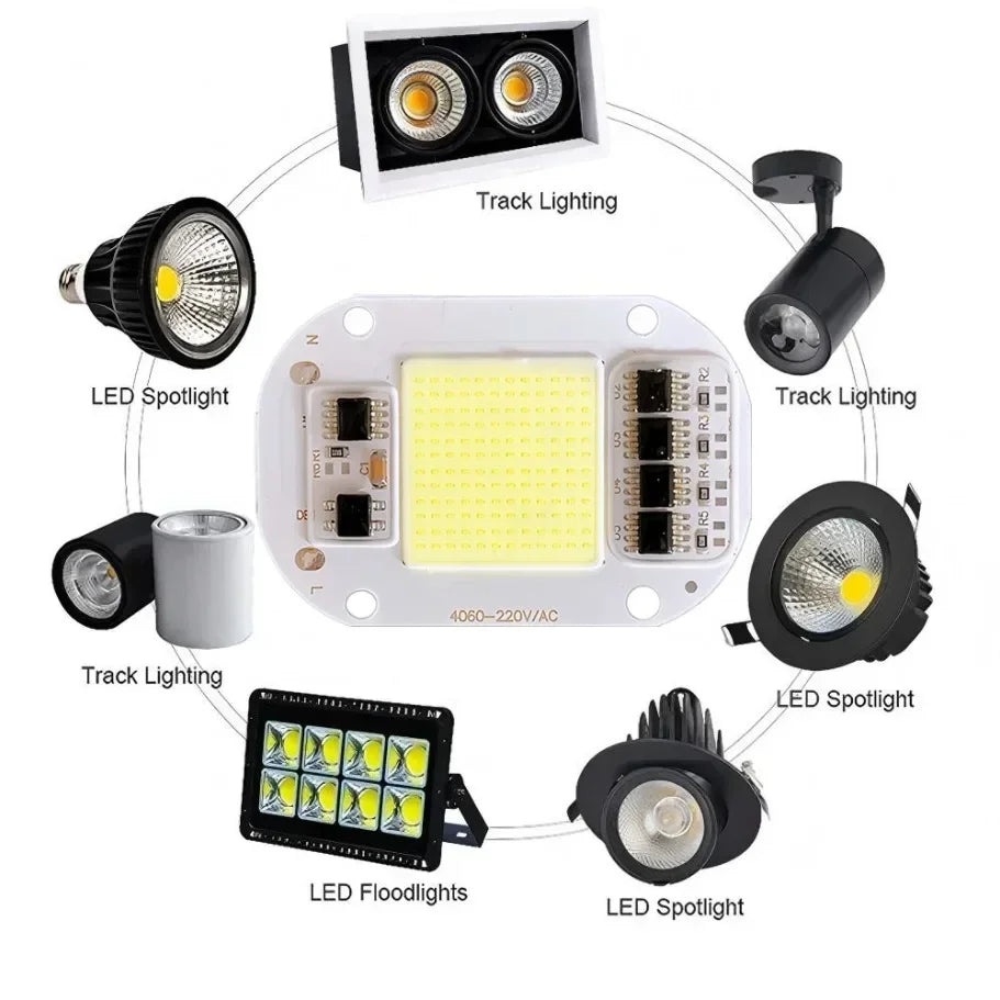 AC 220V COB Chip 50W Light Source No Need Driver For Floodlight Spotlight Lamp DIY Lighting High Brightness LED Chip 1/3/6/10PCS