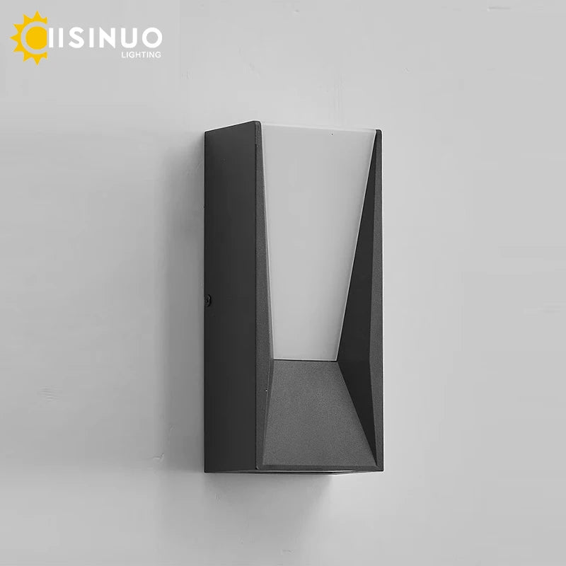 Waterproof Outdoor PIR Sensor Wall Light Durable Aluminum Housing Lamp Garden Courtyard Lighting for Porch Pathway Balcony Decor