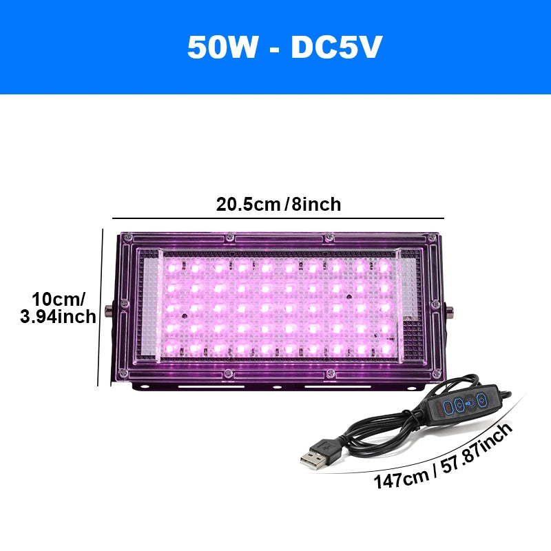 Led Grow Light 50W 100W 150W 220V Outdoor Full Spectrum LED Plant Growth Lamp Led Spotlight Projector Streetlight Led Floodlight