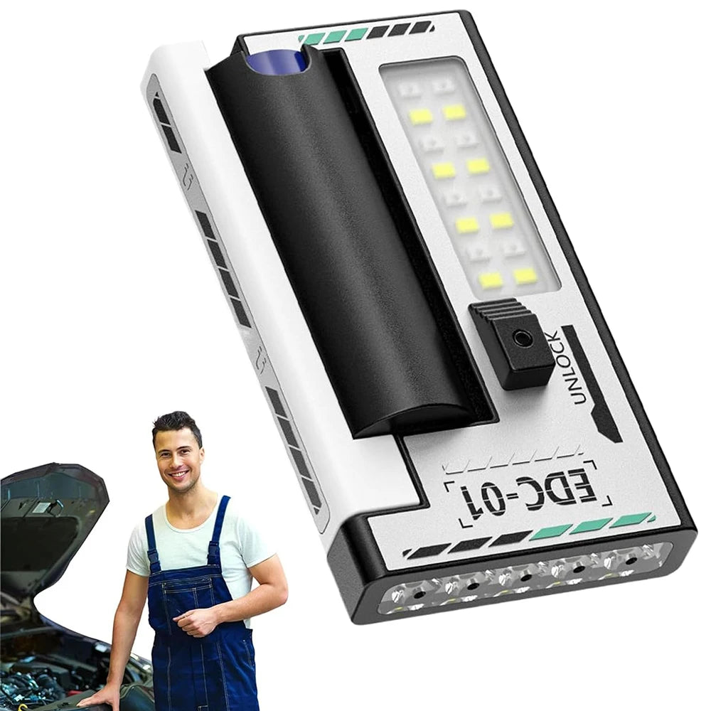 Portable Rechargeable LED Torch Light, Waterproof Outdoor Work 6 Lighting Modes Flashlight with Magnetic Compact LED Flashlight