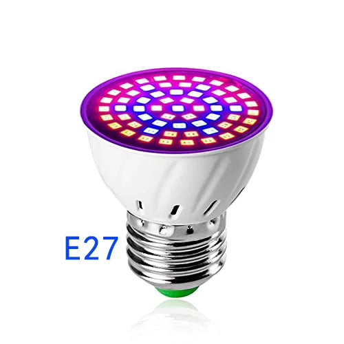 LED Grow Light Bulb E27 220V Full Spectrum 60/80LED Plant Lamp for Indoor Garden Seedling Greenhouse Hydroponics Grow Tent