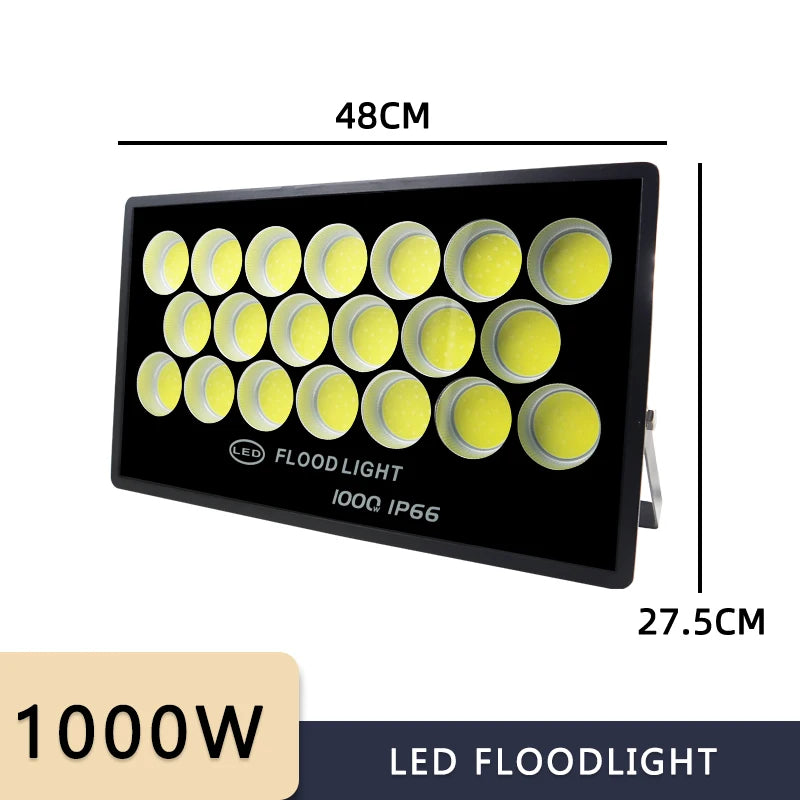 NEW Led Flood Light 500W 400W 300W 200W 100W AC 220V Outdoor Wall Floodlight Spotlight IP66 Waterproof LED Street Lamp