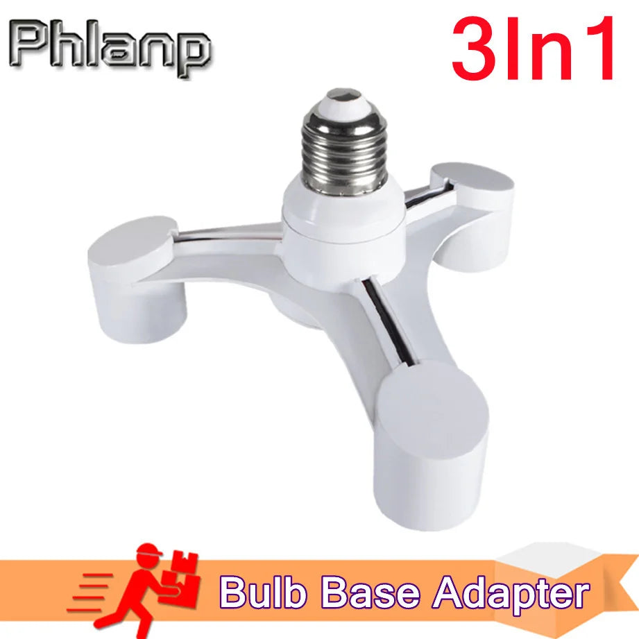 Bulbs Socket 3In1 E27 to E27 Extended LED Lamp Bulbs Socket Splitter Adapter Holder Lamp Bulbs Socket For Photo Studio