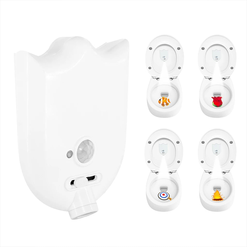 LED Motion Sensor Toilet Night Light Projector RGB Rechargeable Toilet Bowl Backlight Creative Bathroom Decor Lamp