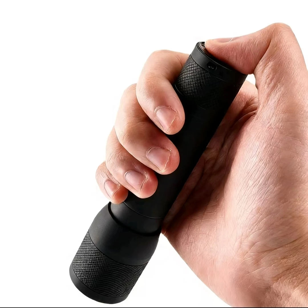 Super bright LED aluminum alloy flashlight Rechargeable torch Outdoor searchlight Portable camping light With telescopic zoom