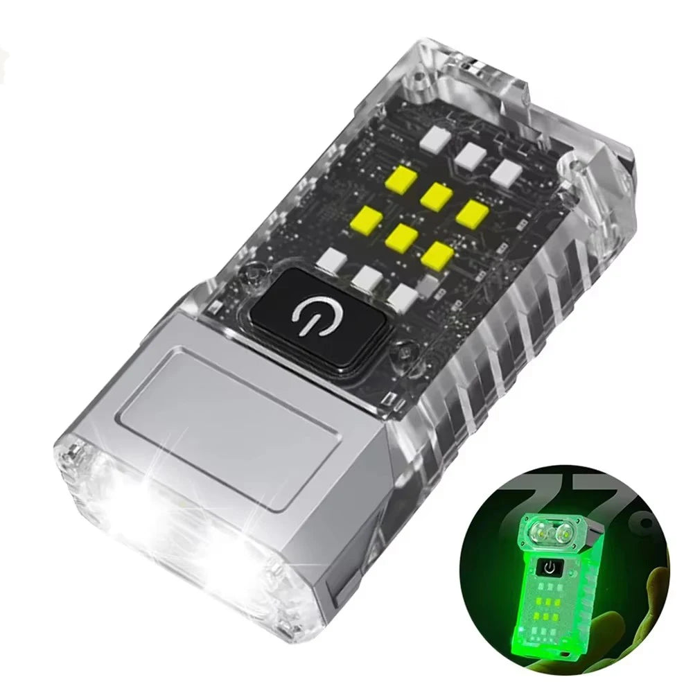LED Magnetic Work Light Portable Rechargeable Mini Flashlight Multi Outdoor Camping Emergency Car Repair Torch with COBSidelight