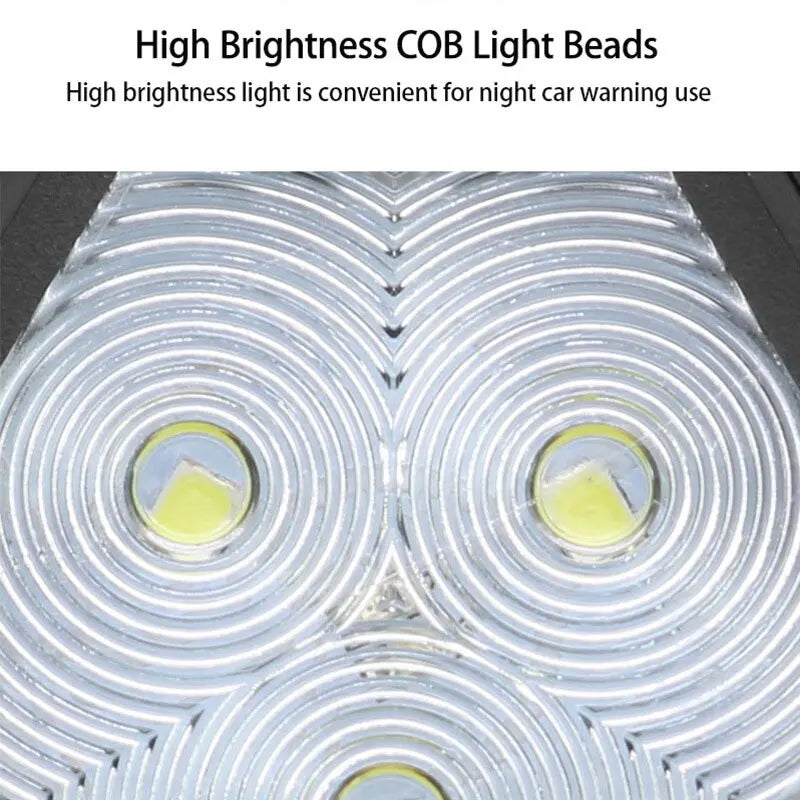 360° Rotating COB Warning Light Car Emergency USB Charging Magnet Adsorption Night Yellow White Flashing Lamp Roof Trunk Lights