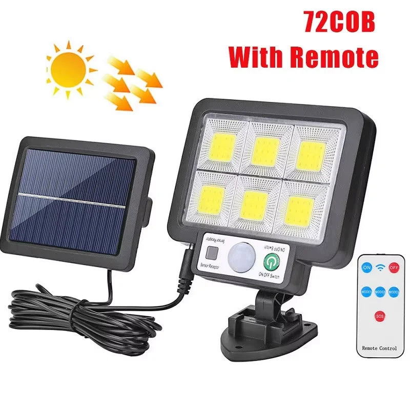 LED Solar Split Wall Lamp Outdoor Waterproof Motion Sensor 3 Mode Solar Light For Garden Security Wall Light