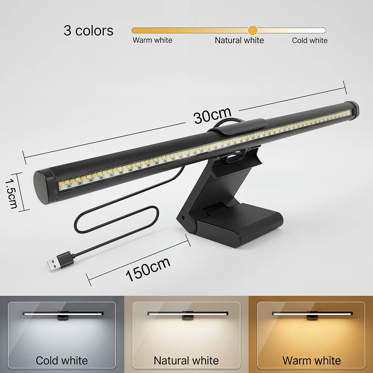 30CM CCT LED Monitor Light Bar Computer Screen Hanging Lights Atmosphere Table Lamp Reading Night Lights Gaming Dimming Lights