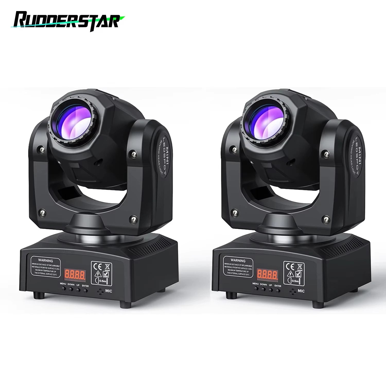2PCS 30W Spot Moving Head Light Beam Stage Effect Lighting Projector DMX Voice Control for Disco Party Concert Wedding Theater