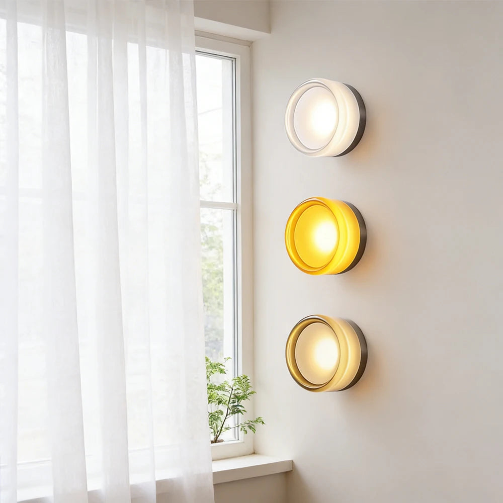 Modern LED Wall Lamp Living Room Amber Jelly Decor Wall Sconces  Corridor Study Dining Room  Home Decoration Smokey Grey Fixture