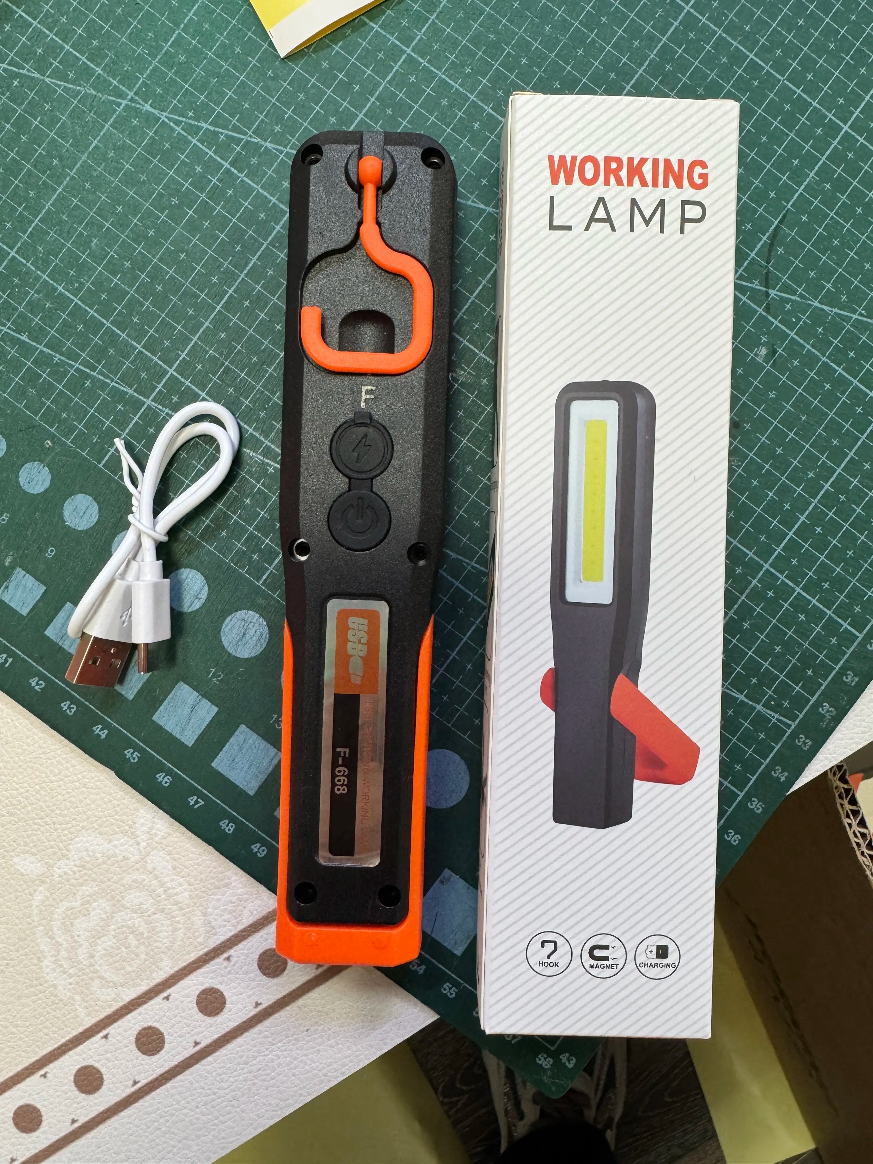 Powerful COB LED Work Light Car Garage Mechanic Lamp USB Rechargeable Flashlight Magnetic Torch Emergency Light Warning Light