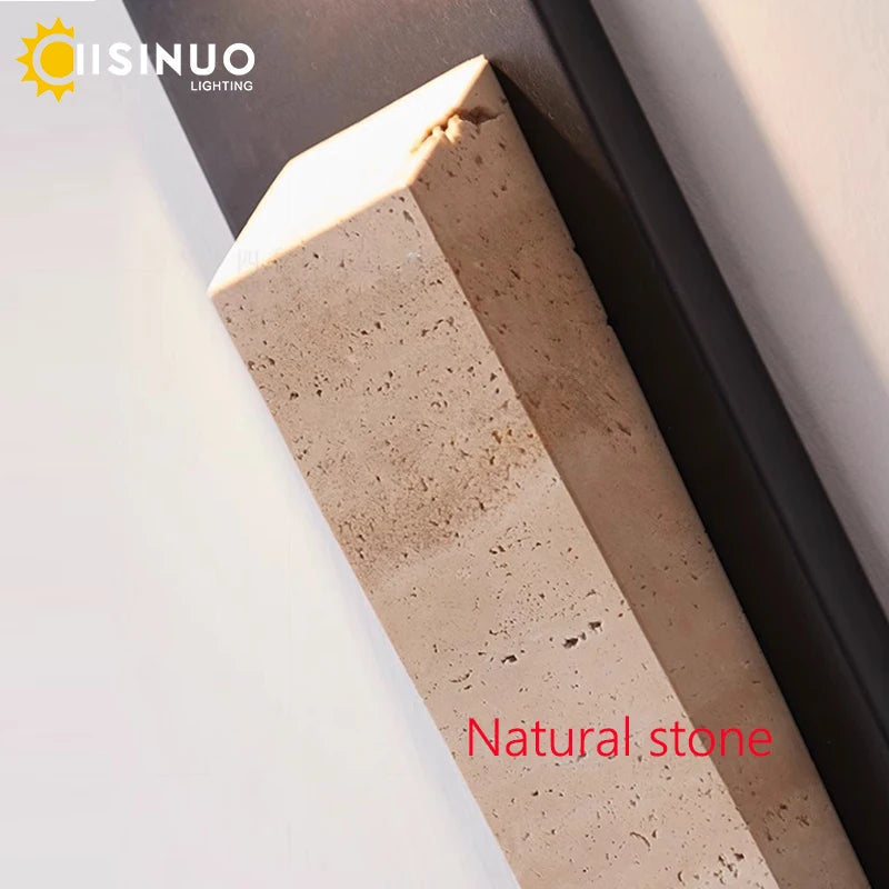 Waterproof Outdoor Wall Light Natural Stone Exterior IP65 Weather-Resistant Lighting for Garden Porch Balcony Villa & Patio Deco