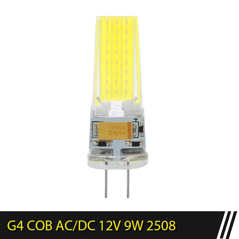 G4 LED COB Lamp Dimmable 6W 9W COB LED Bulb E14 AC/DC 12V 220V Lampada LED G9 COB Spotlight Chandelier Lighting Replace Halogen