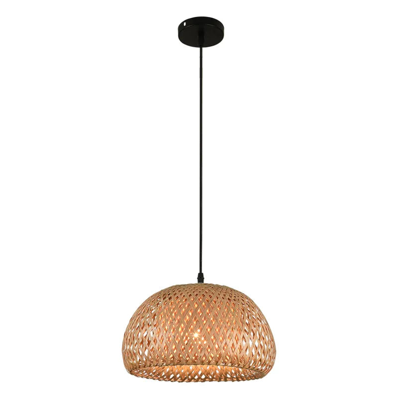 Retro Led Bamboo Woven Ceiling Lamp Corridor Aisle Living Room Ceiling Light E27 Woven Lamps Decorative Fixtures
