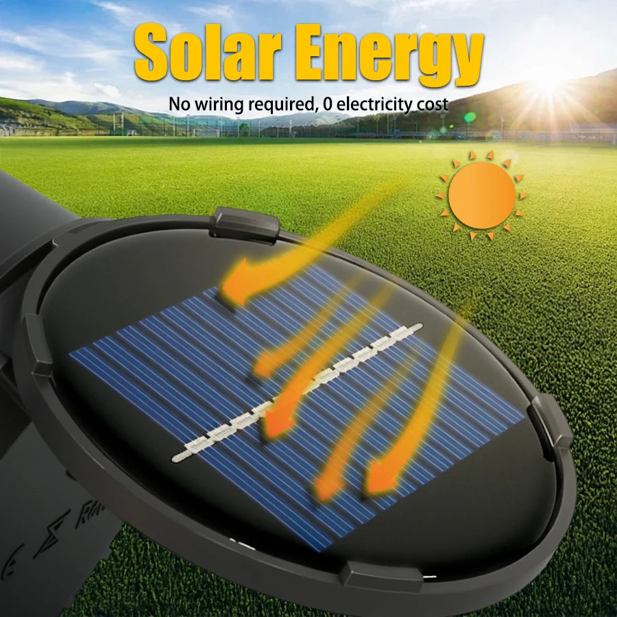 9 LED Solar Spotlights – IP65 Waterproof Outdoor RGB Solar Landscape Lights with Adjustable Brightness for Garden, Yard & Palm