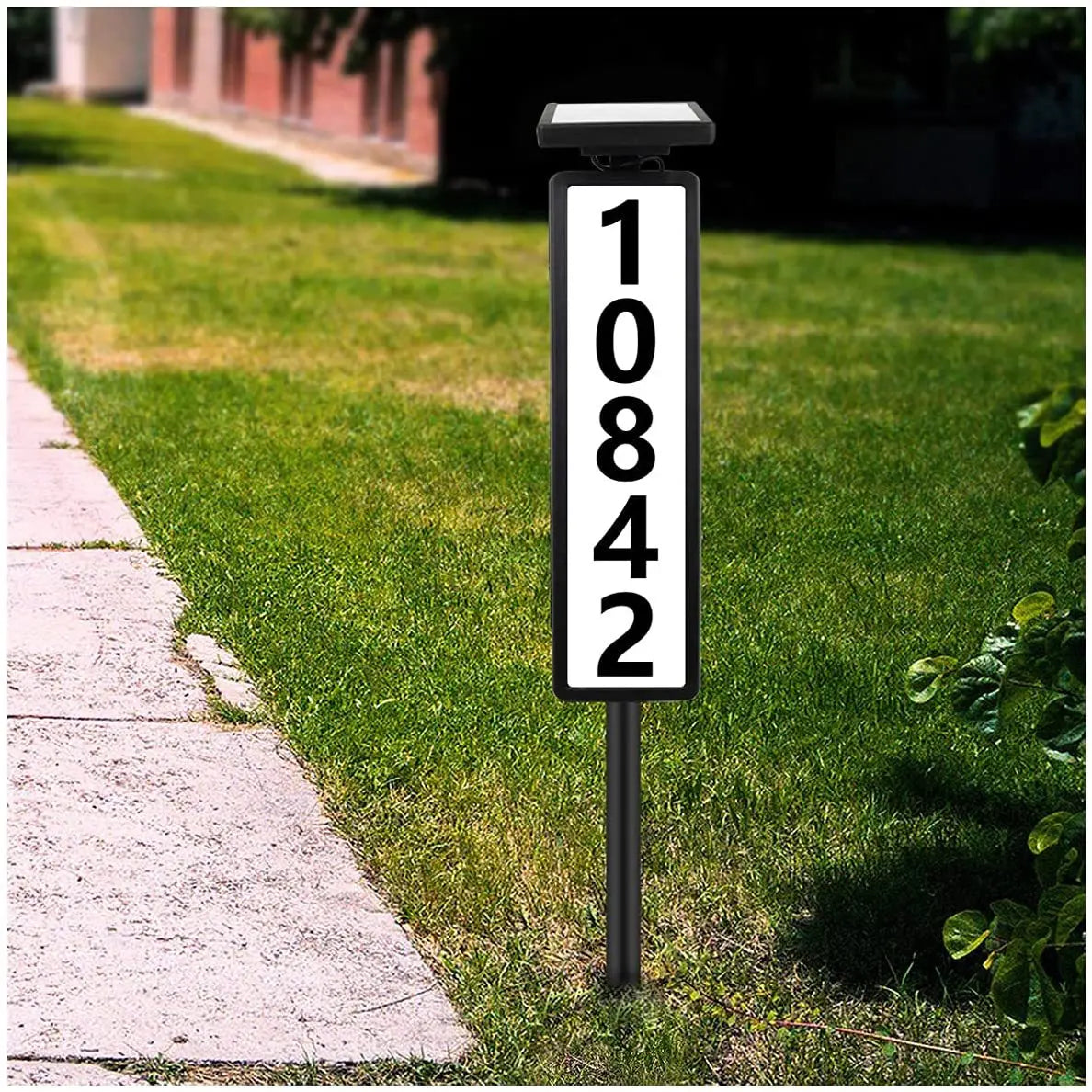 Solar-Powered Door Sign Lights, Ground-Insert Lawn Lights, No Wiring Required, Automatically Light up at Night, Eye-Catching Address Signs, Suitable for Homes, Mailboxes, Factories, and Commercial Areas, Outdoor Christmas Gar