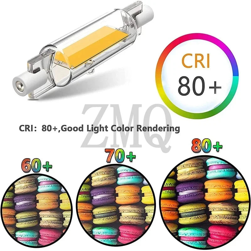 LED R7S High Powerful 78mm 15W 20W R7S Spotlight 118mm 30W 40W 220V COB Lamp Bulb Light Glass Tube Replace Halogen Lamp Light