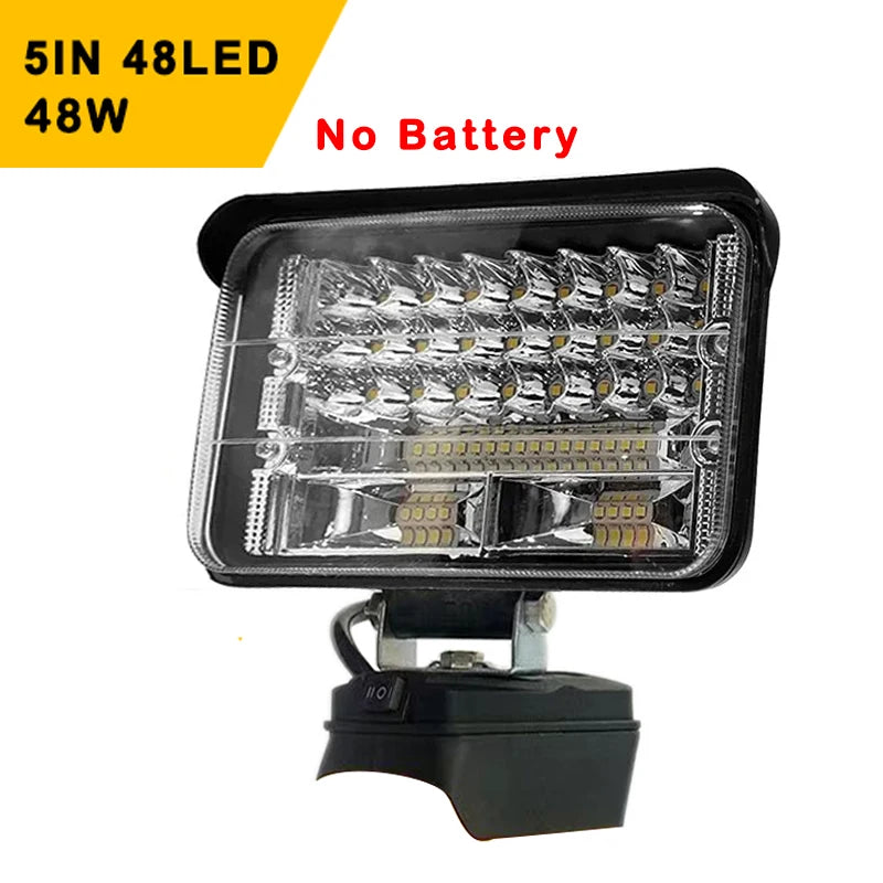 3/4/5/8Inch Led Light Portable Spotlights Cordless Outdoor Work Fishing Handheld Emergency Tool Light Fit Dewalt 18V Battery Pin