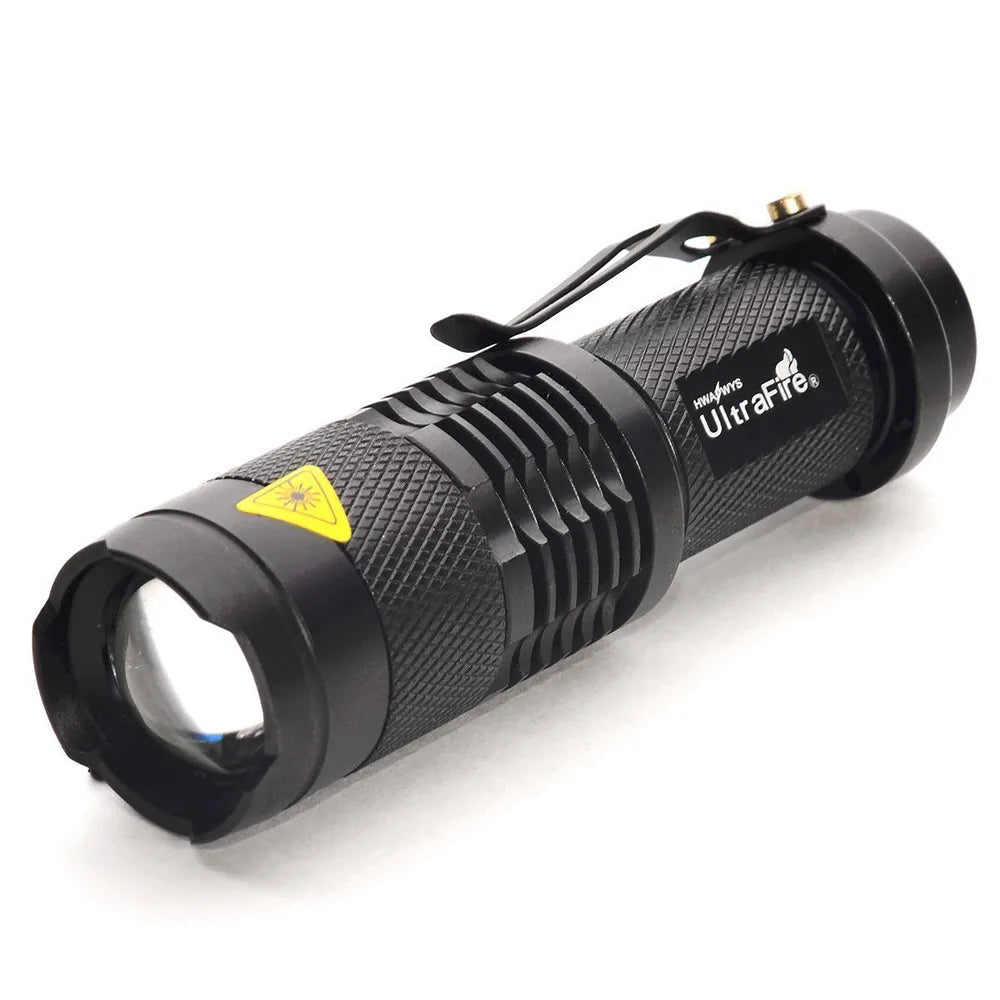 UltraFire SK68 EDC Flashlight 1/3-Mode AA Battery Lamp Zoomable 14500 Flashlights Pocket Mini Torch Light Rechargeable Lantern
