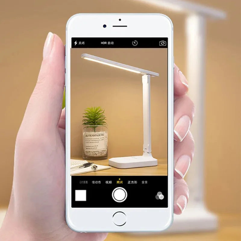 Folding Table Lamp USB Touch Dimmable Night Light Student Dormitory Reading Eye Protection Bedroom LED USB Direct Desk Lamp