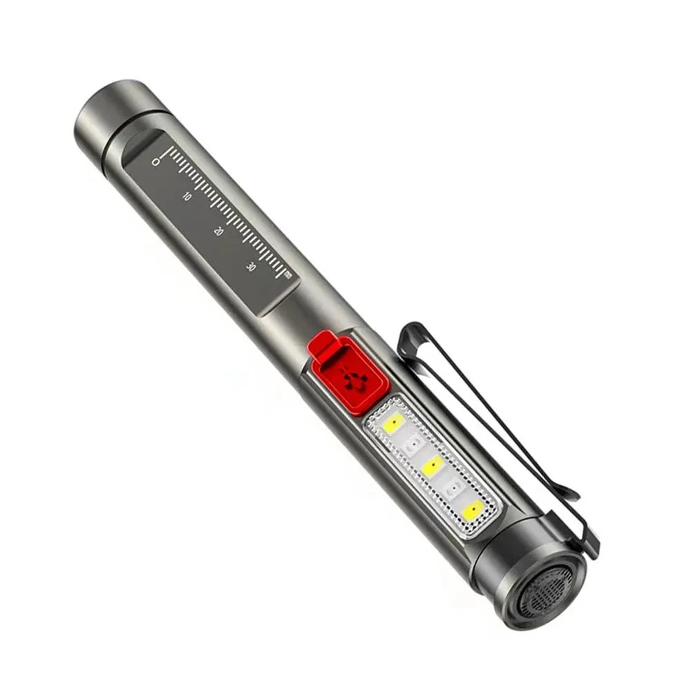 2in 1 Pen Light White Warm Led Eye/Mouth Check Penlight USB Rechargeable Work Camping Hiking Travel Pocket Lighting Flashlight