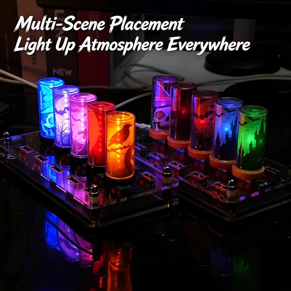 LED Touch Dimming Night Light USB Filament Glass Bulb 5V Retro Edison Bulb Car Decoration Halloween Decor Atmosphere Light