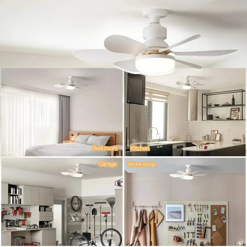 Ceiling Fan Light 30W E27 with Remote LED Dimming Function Suitable for Living Room Study and Home use 85-265V