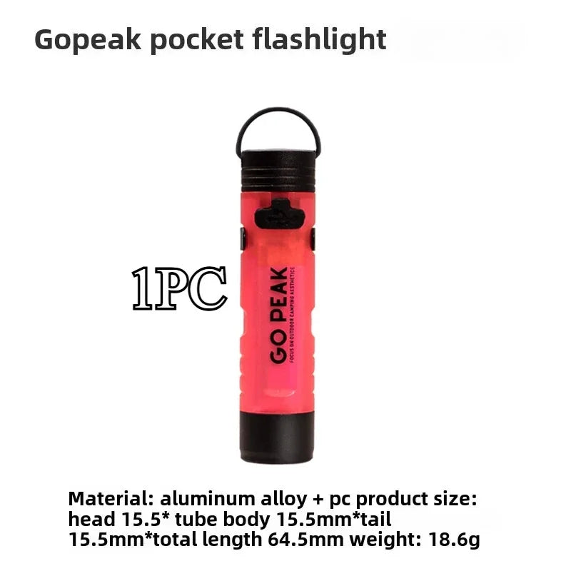 GOPEAK New 7 Colors 5050 Small Light Outdoor Key Clip Cap Led Long Endurance Disaster Relief Emergency Pocket Mini Flashlight