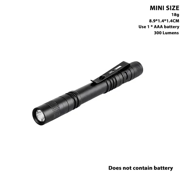 Mini Portable LED Pen Light Pocket Ultra Bright High Lumens Handheld Flashlight Linterna Torch For Camping Outdoor Emergency