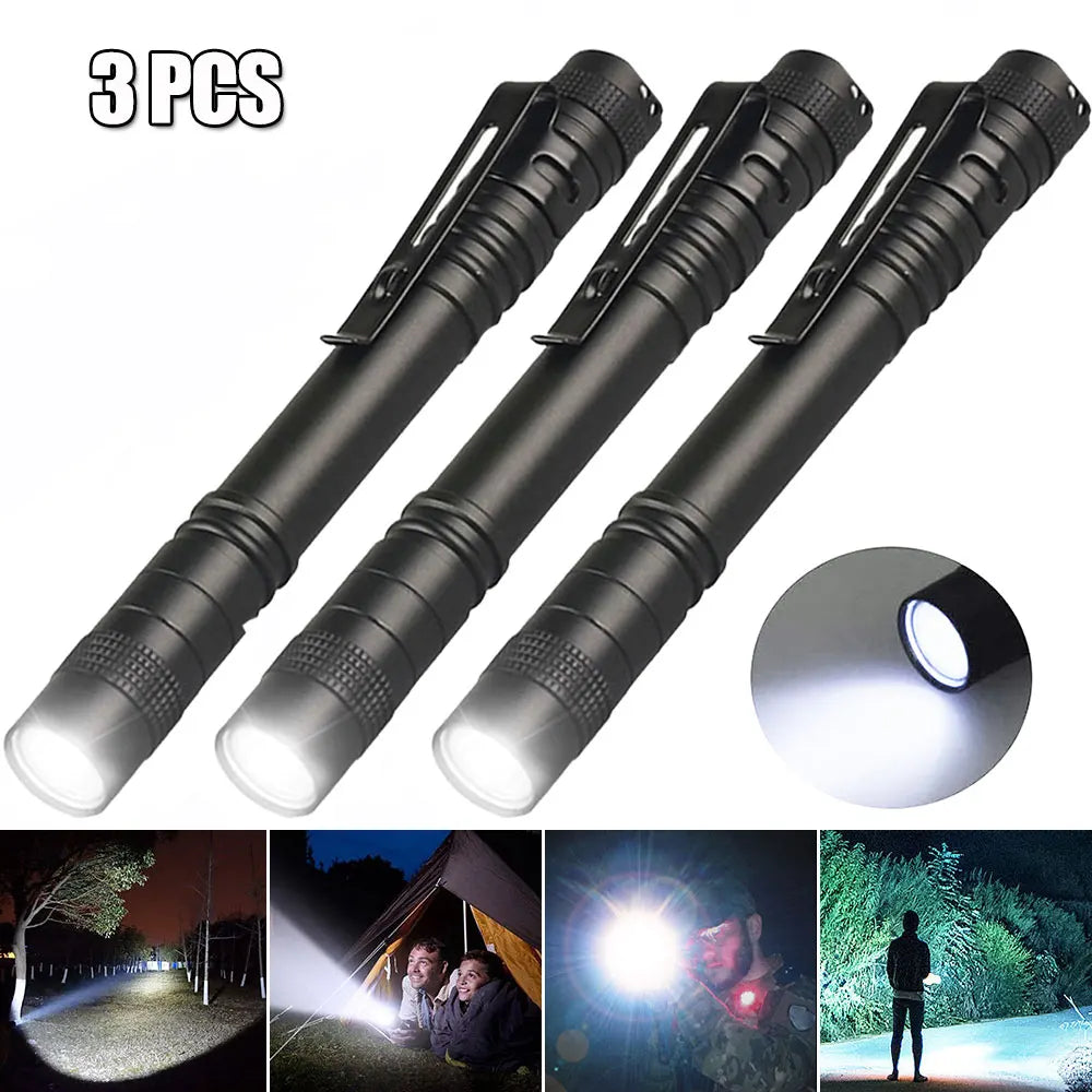 Mini Pen Light Flashlight Red/White/395nm Torch Penlight Flashlight with Clip Pet Dog Cat Urine Stain Ore Money Detection Torch