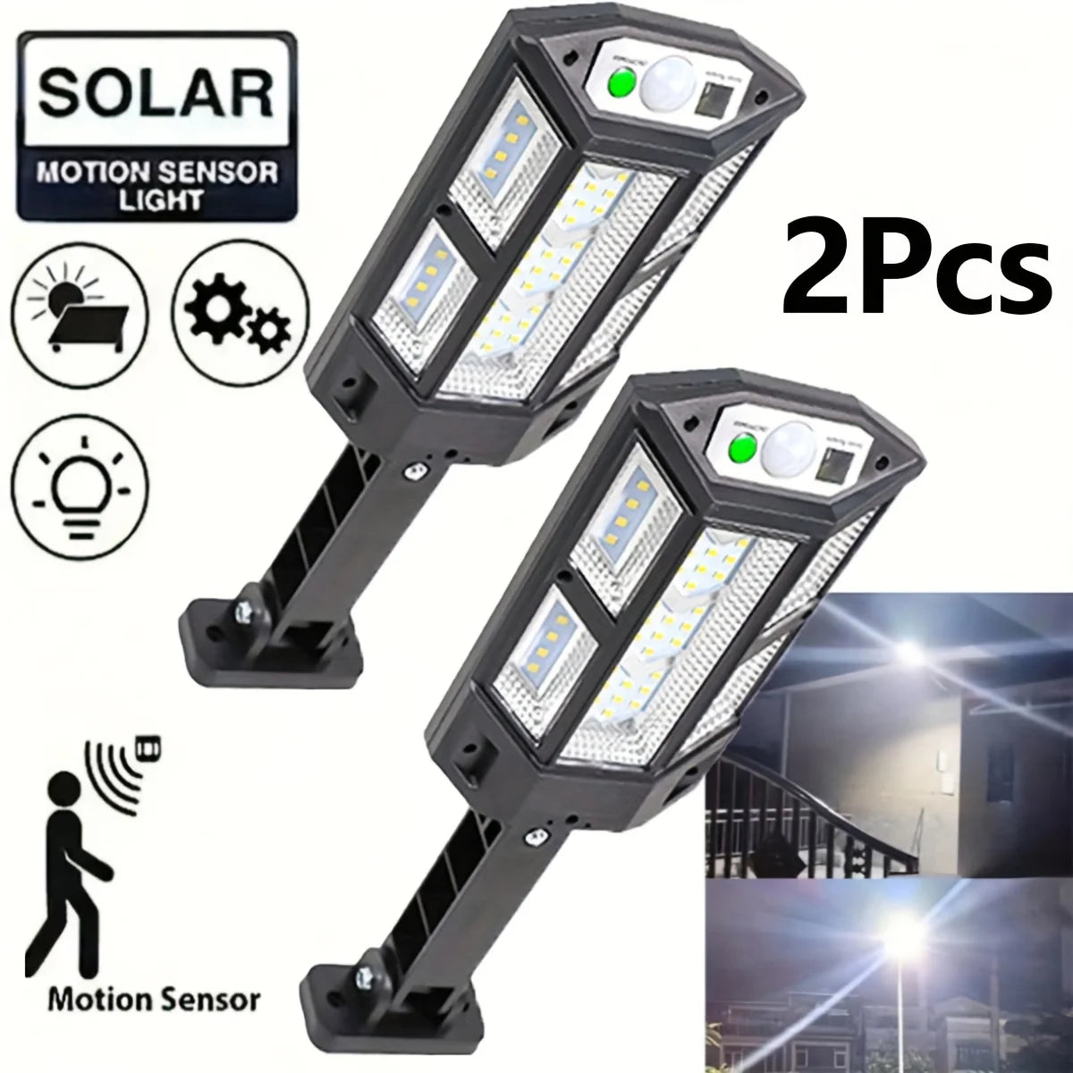 30000LM Solar LED Lights Outdoor Solar Lights Of Motion Sensor 3 Modes Waterproof IP65 Solar Garden Light Street Yard Lantern