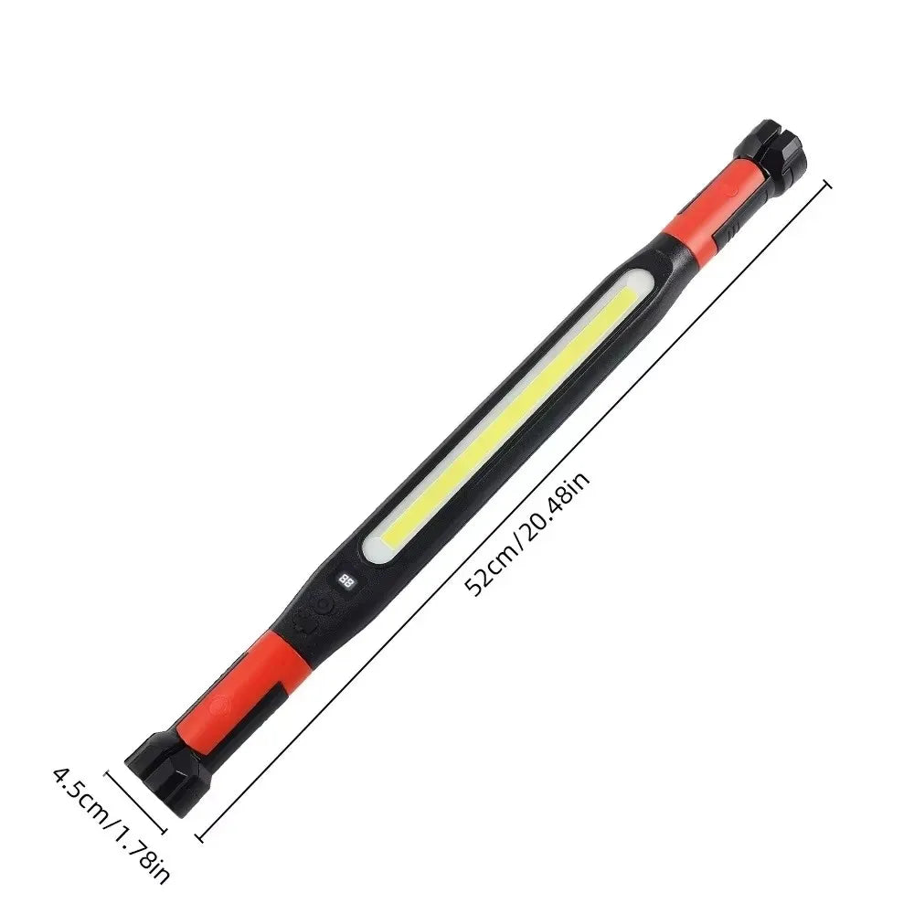 2026 NEW 10000Lumens Rechargeable LED Work Light with Power for Car Emergency Repair, Powerful Magnetic Flashlight with Hooks