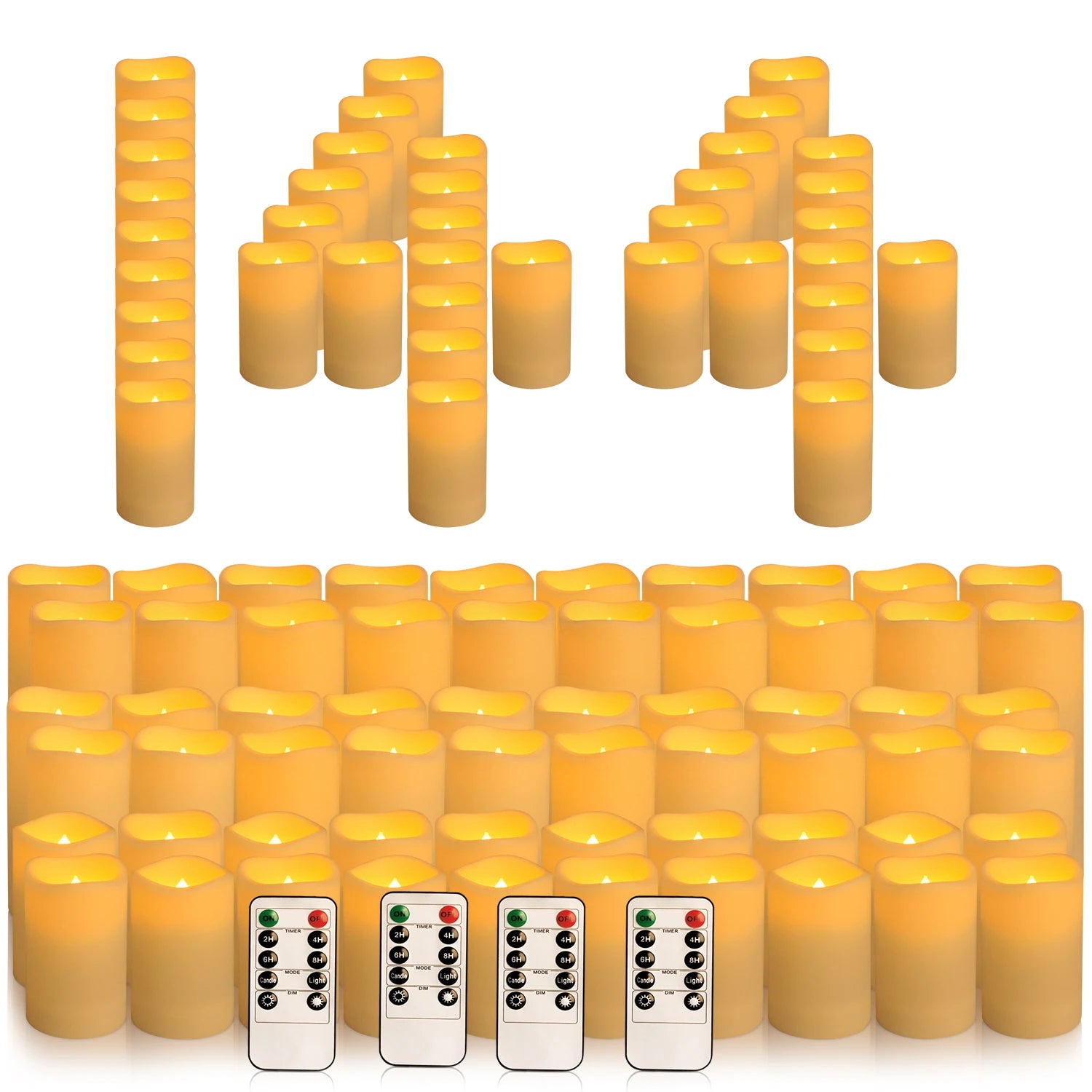 24-144 Units/Set of Waterproof Indoor Flameless LED Candle Lights Wholesale, Party Supplies for Gatherings and Festivals