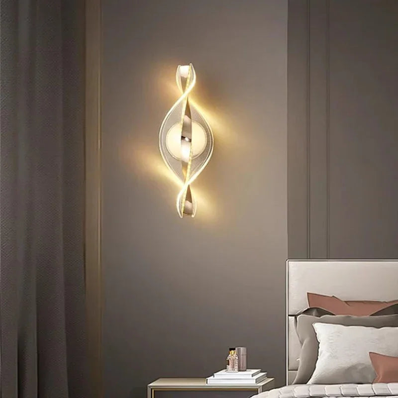 Nordic LED Wall Lamp  Living Room  Indoor Lighting Originality Lamps Home Decoration Aisle Modern LED Acrylic Bedside Wall Light