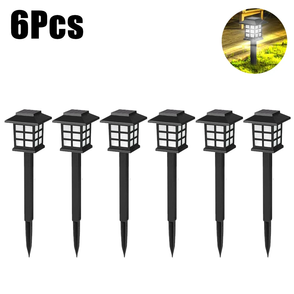 1/2/4/6/8/12Pcs Solar LED Pathway Lights Outdoor Waterproof Walkway Garden Decor Street Lamp for Landscape Yard Patio Driveway